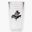 Piano 12 oz Slimline Insulated Beverage Tumbler, Clear