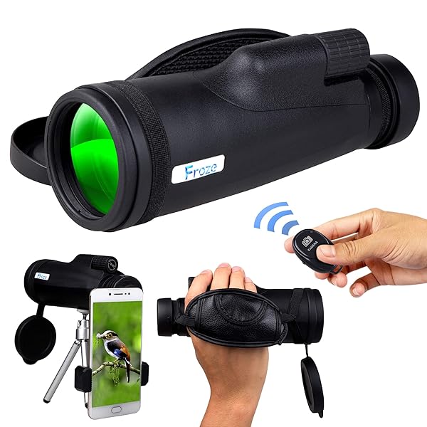 Monocular Telescope for Smartphone, HD 12x50 Zoom Compact Handheld