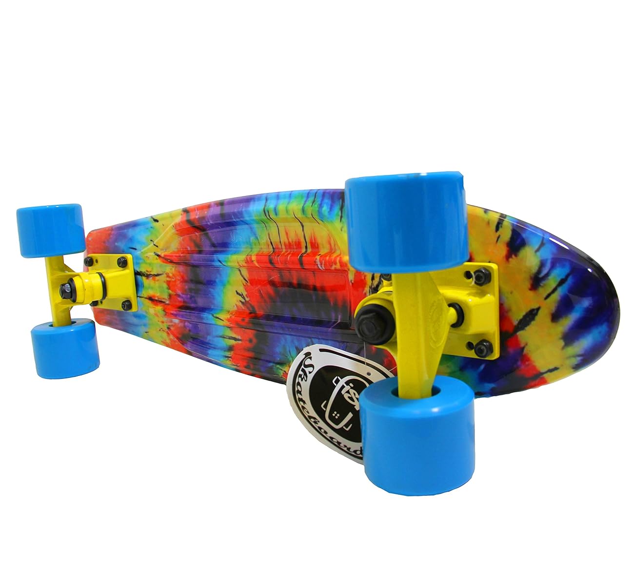 22" Tie dye Fish Skateboard Retro Plastic Cruiser Vinyl Psychedelic