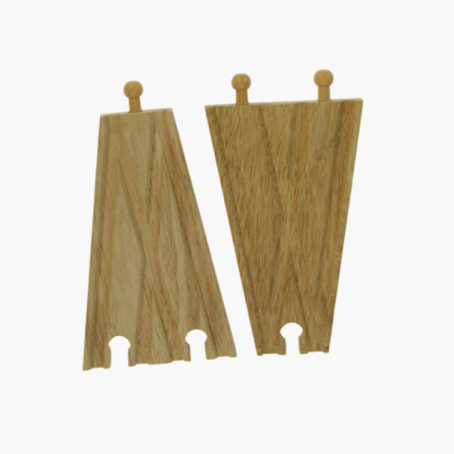 Childrens Toyshop  Toys : Wooden Train Track - 2 x Track Splitters (compatible with other leading brands) - Bigjigs Rail