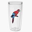 Parrot 16 oz Insulated Beverage Tumbler, Clear
