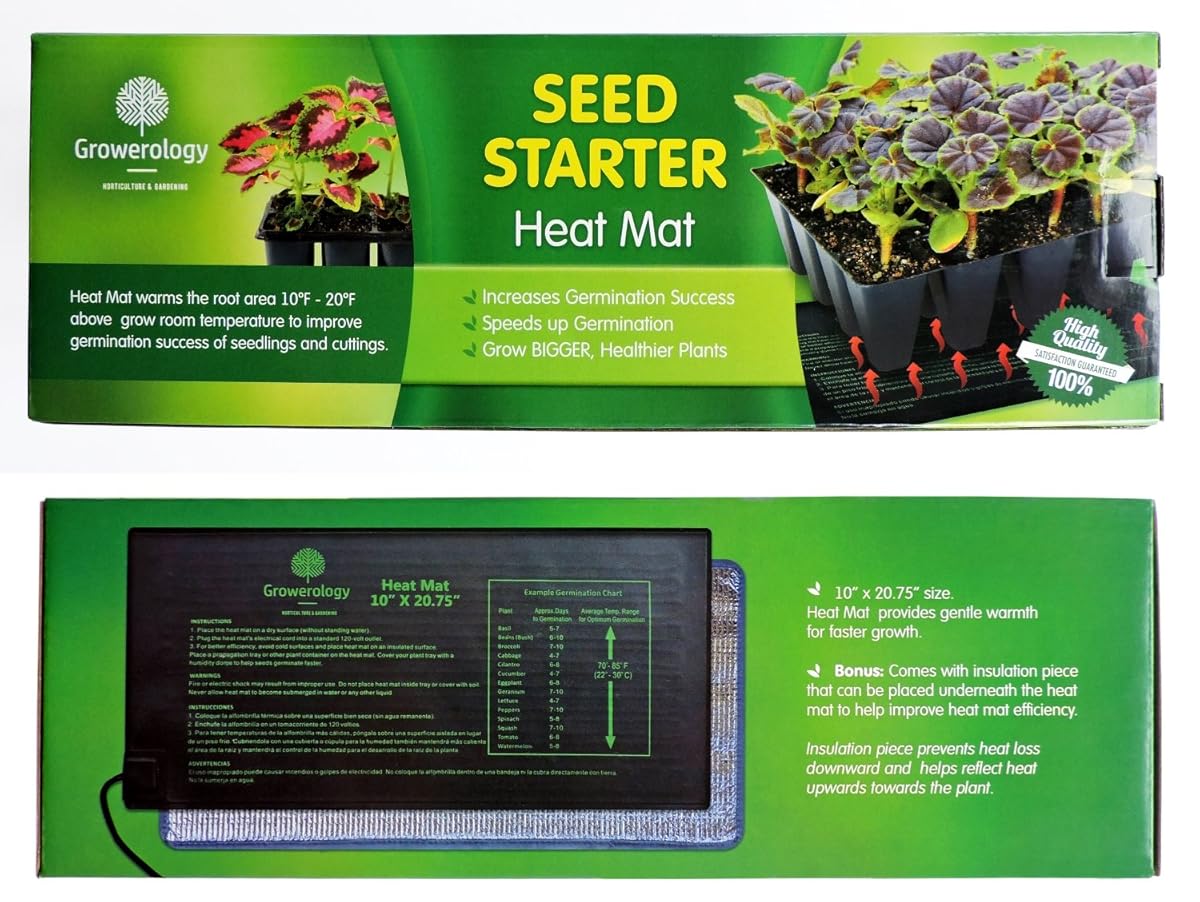 Growerology Seedling Heat Mat for Seed Germination, Cloning and Plant