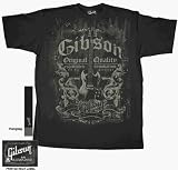 Gibson POSTER Guitarist Musician Artist Band Adult Black Tee T-Shirt, Medium