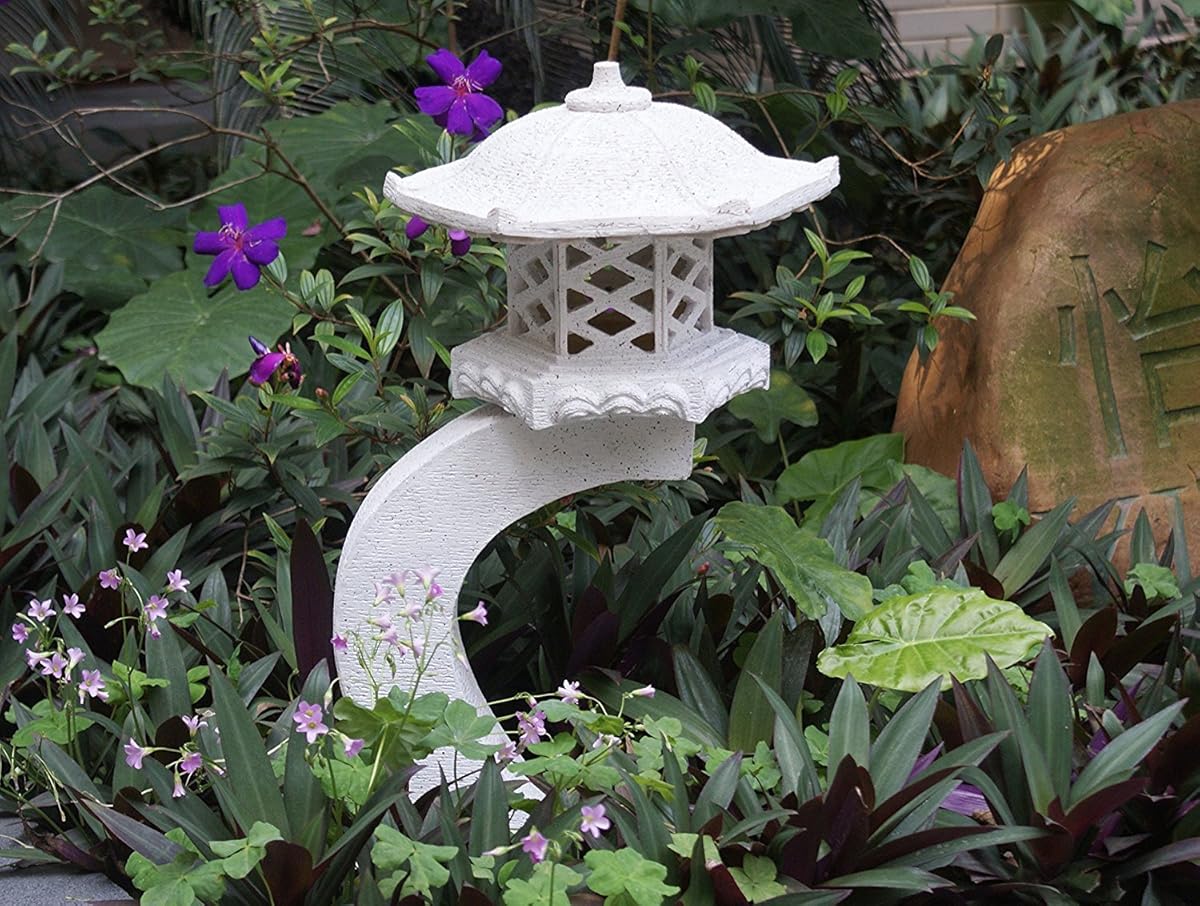 TIAAN 24”height Japanese style lantern Solar garden lamp Solar pagoda light