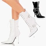 MILAN-1022, 4 1/2 Lace-Up Ankle Boot in Two Colors by Pleaser By Pleaser USA