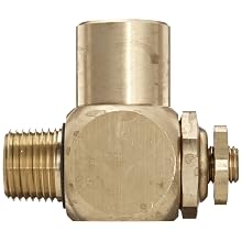 Parker 032510500 3251 Series Brass Right Angle Flow Control Valves, 1/2" NPT Male x Female, 125 psi