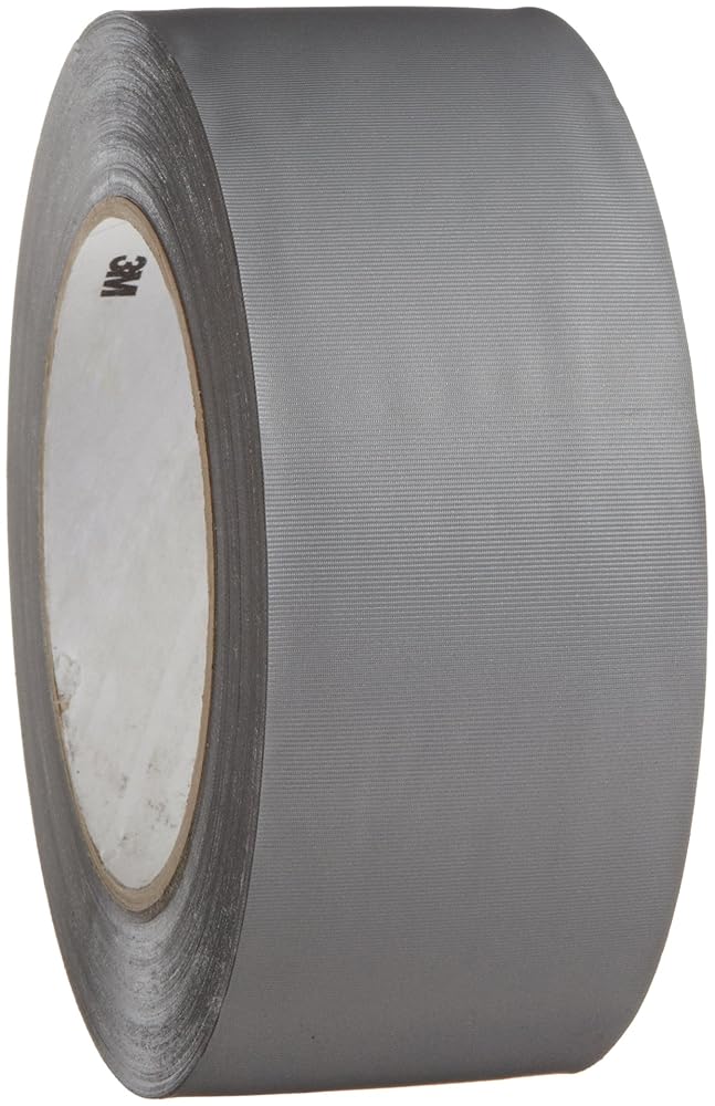 3M Vinyl Duct Tape 3903 Gray, 2 in x 50 yd 6.3 mil (Pack of 1), Free