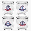 Captain & First Mate 12 oz Double-Old-Fashioned Insulated Beverage Tumblers Set, Clear (Set of 4)