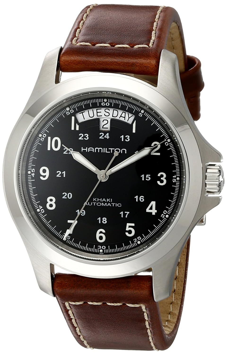 Hamilton H64455533 Khaki King 40MM Men's Automatic Brown Leather Watch 7640113834821 eBay Hamilton H64455533 Khaki King 40MM Men's Automatic Brown Leather Watch 7640113834821 eBay