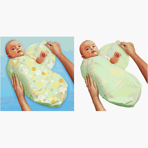 Summer Infant Set of 2 covers 10,152 SwaddleMe Micro Fleece Wrap - Small - Green and Green Bubbly
