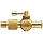 Stopcock One-Way Female Luer To 1/4-32 Thread Brass