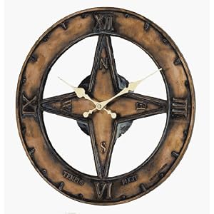 Hen-Feathers Baxter Sundial Clock - Copper from Sundial Clocks