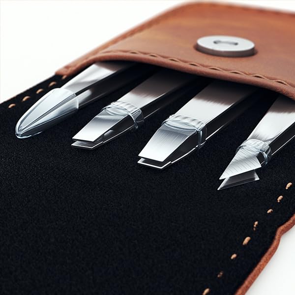 Professional Tweezers Set 4 Piece Precision Stainless Steel