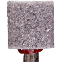 Foredom V Stone, Cylinder, 80 Grit, 3/8" Diameter , 1/8" Shank, Grey Ceramic Alum Oxide (Pack of 5)