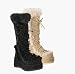 CUBBY-311, 2 3/4 Faux Suede Platform Knee Lace-up Boots, Demonia by Pleaser USA