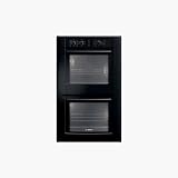 Bosch 500 Series HBL5660UC 30 Double Electric Wall Oven with Genuine European Convection in Upper Oven, 16 Cooking Modes in Upper Oven, Ergonomic Retractable Dials with Glass Touch Controls and Meat Probe: Black