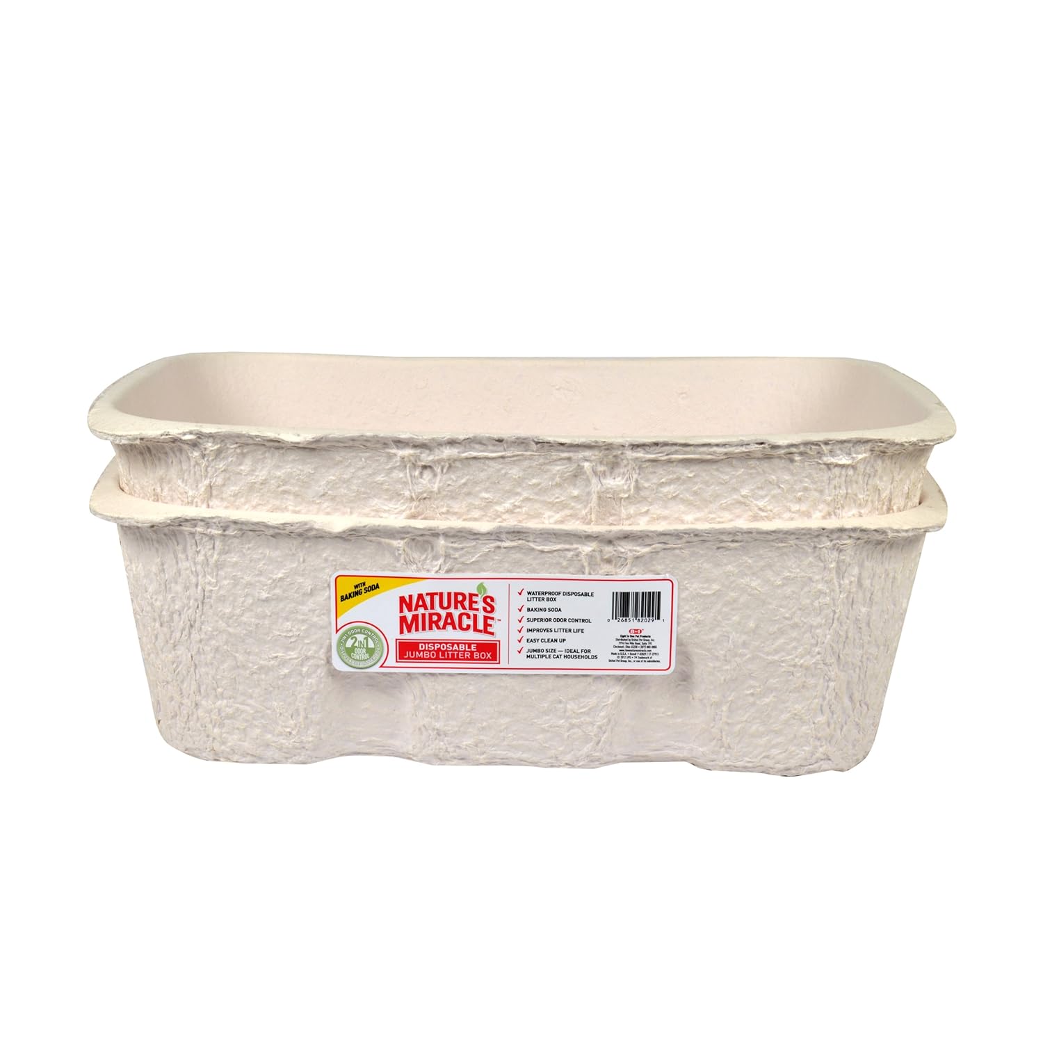Nature`s Miracle Disposable Litter Box, Jumbo, 2Pack , New, Free Shipping