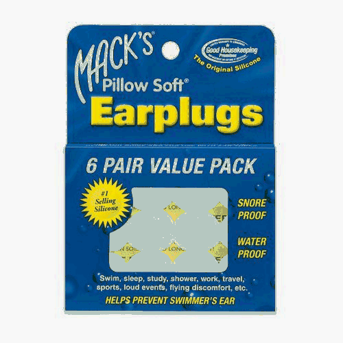 Childrens Toyshop  Health & Personal Care : Mack's Pillow Soft Silicone Earplugs, Value Pack 6 Pair