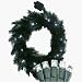 24L Mixed Pine LED Wreath - White