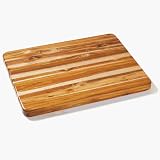 Proteak 107 Large Rectangle Edge Grain Cutting Board With Hand Grip - 24 X 18 Inch