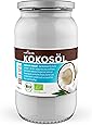 BIO Kokos&ouml;l 1000ml, kaltgepresst, wiederverschliessbares Glas - v.Nutriverde zum KOCHEN, Braten, Backen... 