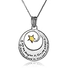 Two-Tone Sterling Silver and Yellow Gold Inspirational Pendant Necklace, 18