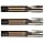 Dormer MTT E061/MTT E071 High-Speed Steel Straight Flute Tap Set, Gold Oxide Finish, Round Shank With Square End, 3-Piece (1 Taper, 1 Plug, 1 Bottoming Chamfer)
