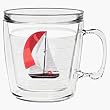 Sailboat 12 oz Insulated Coffee Mug, Clear