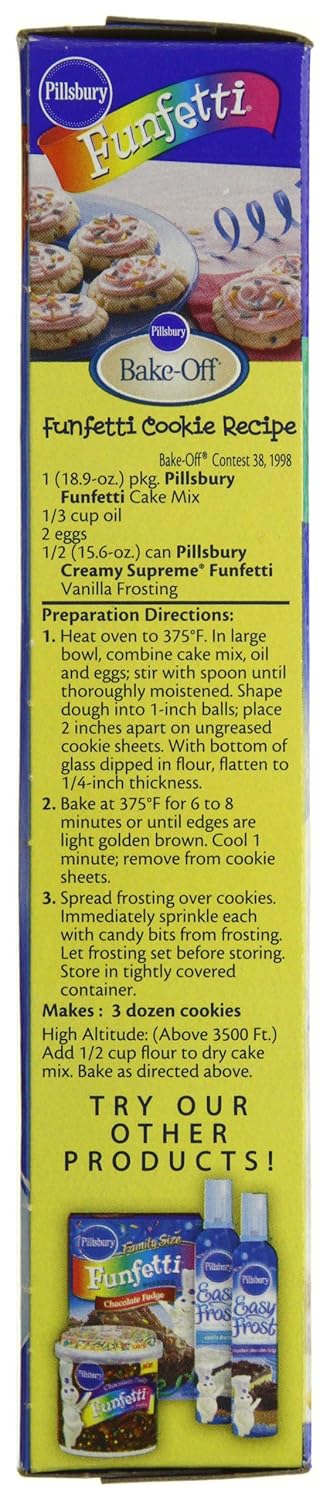 Amazon.com : Pillsbury Cake Mix Funfetti, 18.9-Ounce Boxes (Pack ... Amazon.com : Pillsbury Cake Mix Funfetti, 18.9-Ounce Boxes (Pack ...