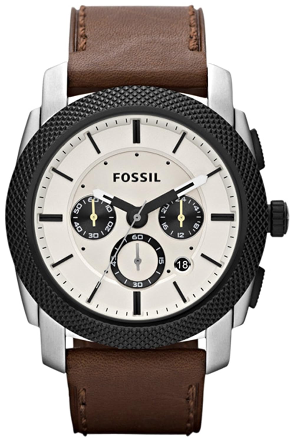 Fossil Men's FS4732 Machine Brown Leather Watch