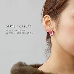 drop.スワロフスキー オーバル ピアス