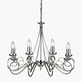 180 8as Antique Silver Chandelier Light