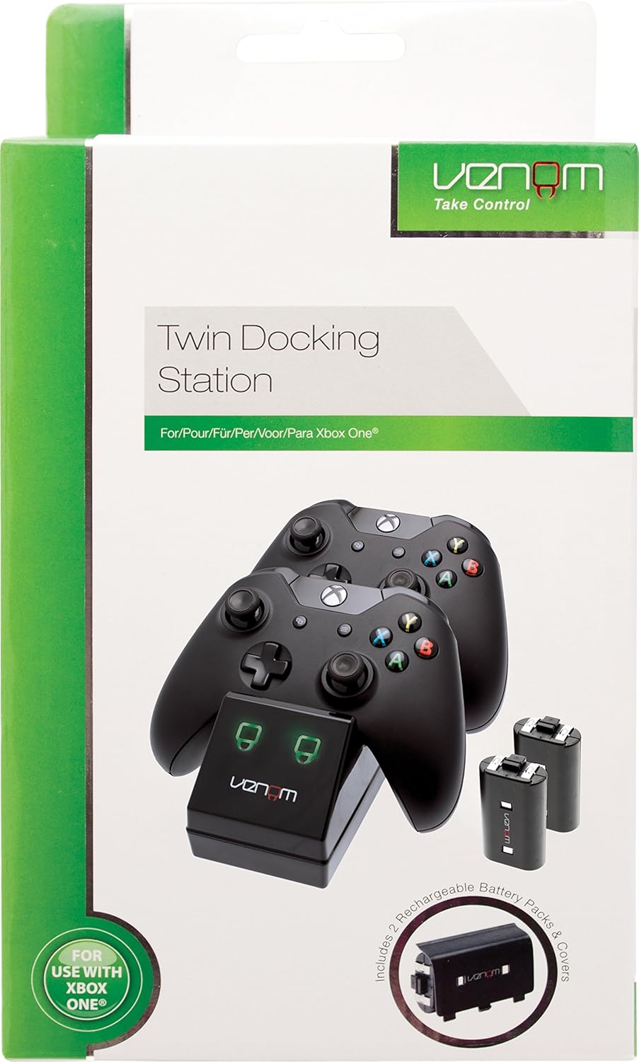 VENOM XBOX ONE Dual Controller Charger dock AND 2 RECHARGEABLE BATTERIES eBay