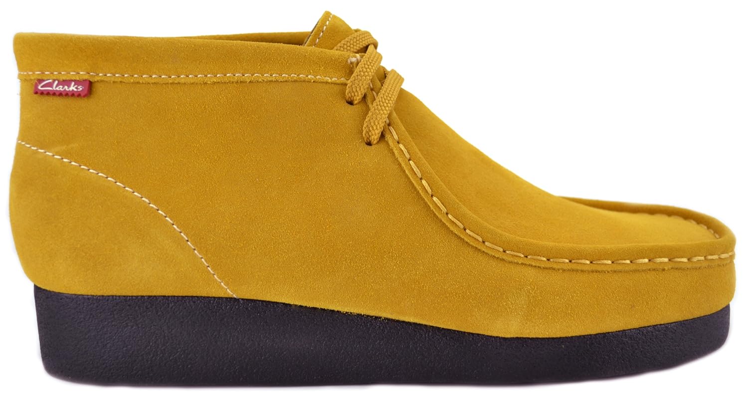 clarks mustard shoes
