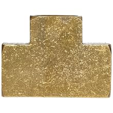 Anderson Metals Brass Barstock Pipe Fitting, Tee, NPT Female