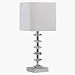 Crystal & Chrome Finish Table Lamp With White Shade