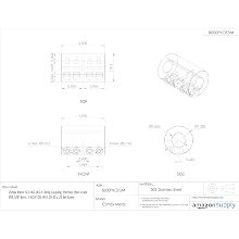 Climax Metal ISCC-062-062-S Clamp Coupling, Stainless Steel Grade 303, 5/8" Bore , 1-5/16" OD, With 10-32 x 1/2 Set Screw