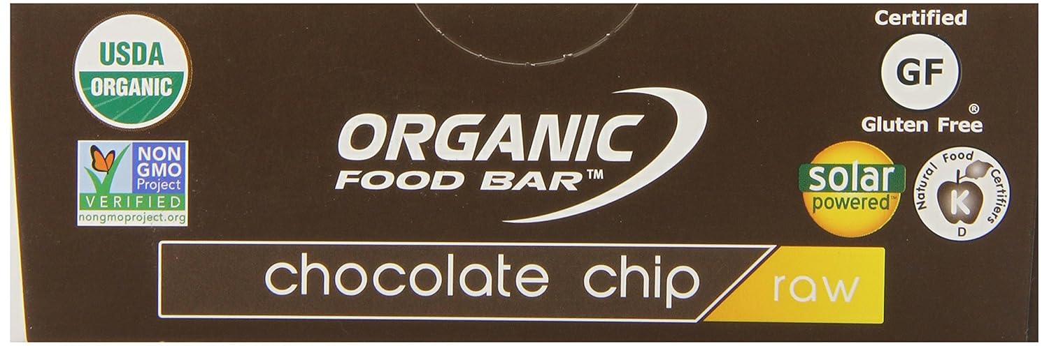 Amazon.com: Organic Food Bar, Chocolate Chip, 2.4 Ounce (Pack of ...