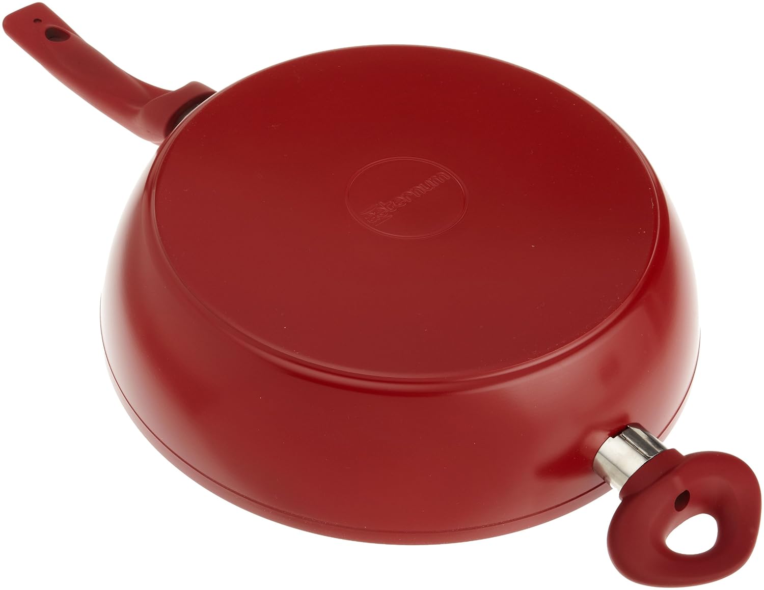 Bialetti Aeternum Red 7197 Covered Deep Saute, 12inch , New, Free Shipping