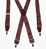 Hold-Up Clip - Paisley Print Elastic Suspenders