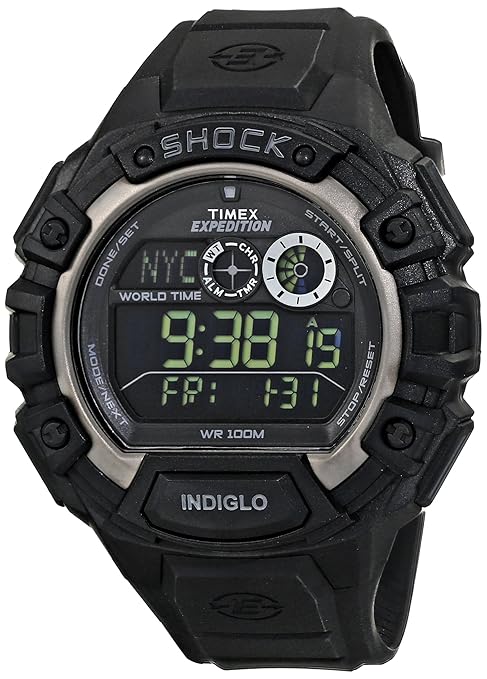天美时（TIMEX）SHOCK户外防水防震运动男表