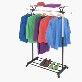 <b>Three In One Garment Rack with Shelves</b>