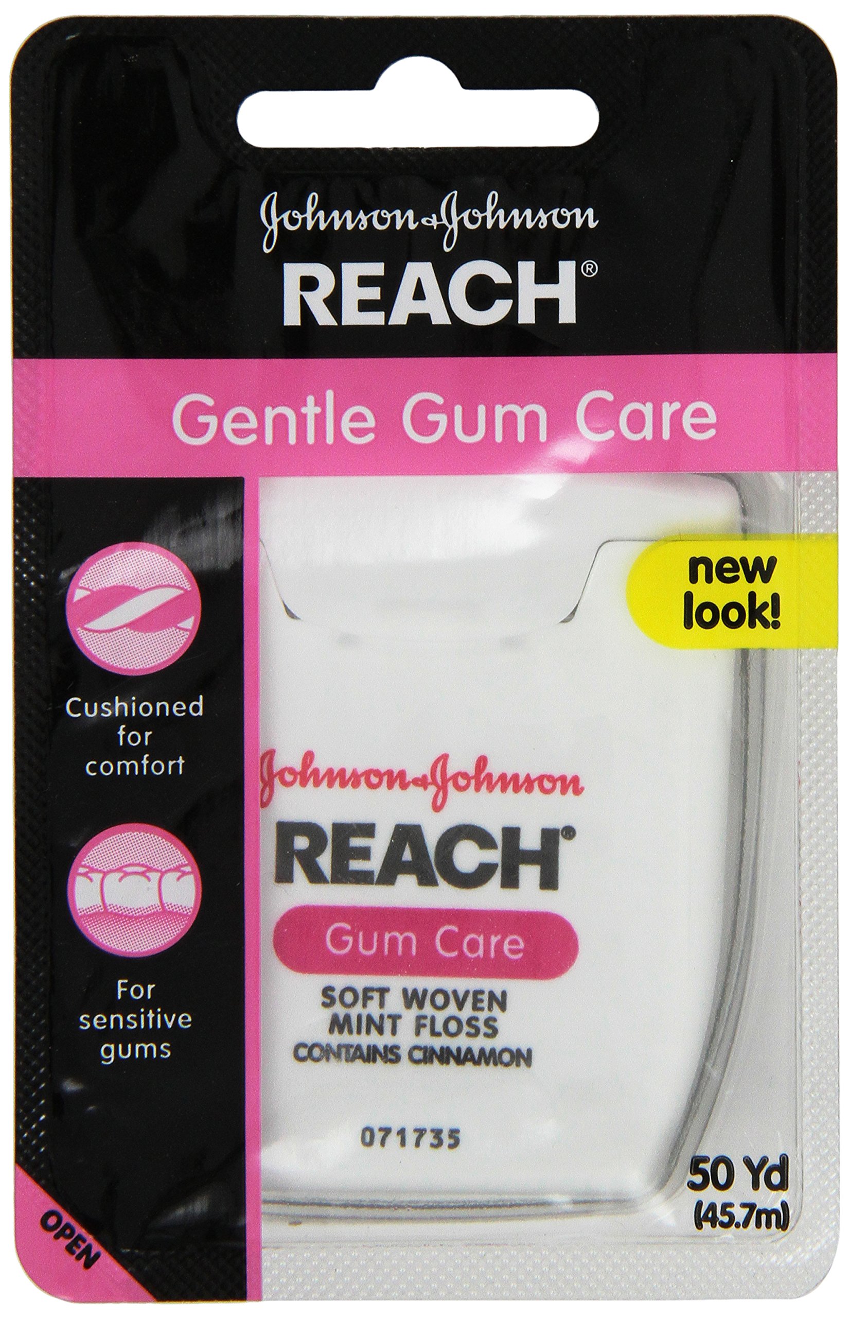 6 Reach Gentle GUM Care Woven Mint Dental Floss Hint OF Cinnamon Flavor