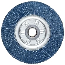 Weiler Vortec Pro Abrasive Flap Disc, Type 29, Threaded Hole, Aluminum Backing, Zirconia Alumina, 4-1/2" Dia., 80 Grit (Pack of 1)