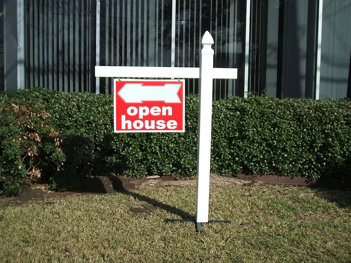 60" X 4" Vinyl / PVC Square Post White Fits up to 24"x36" Signvinyl