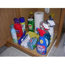 Shelf On Wheels Expandable Pull-Out Kitchen Cabinet Shelf, Wood