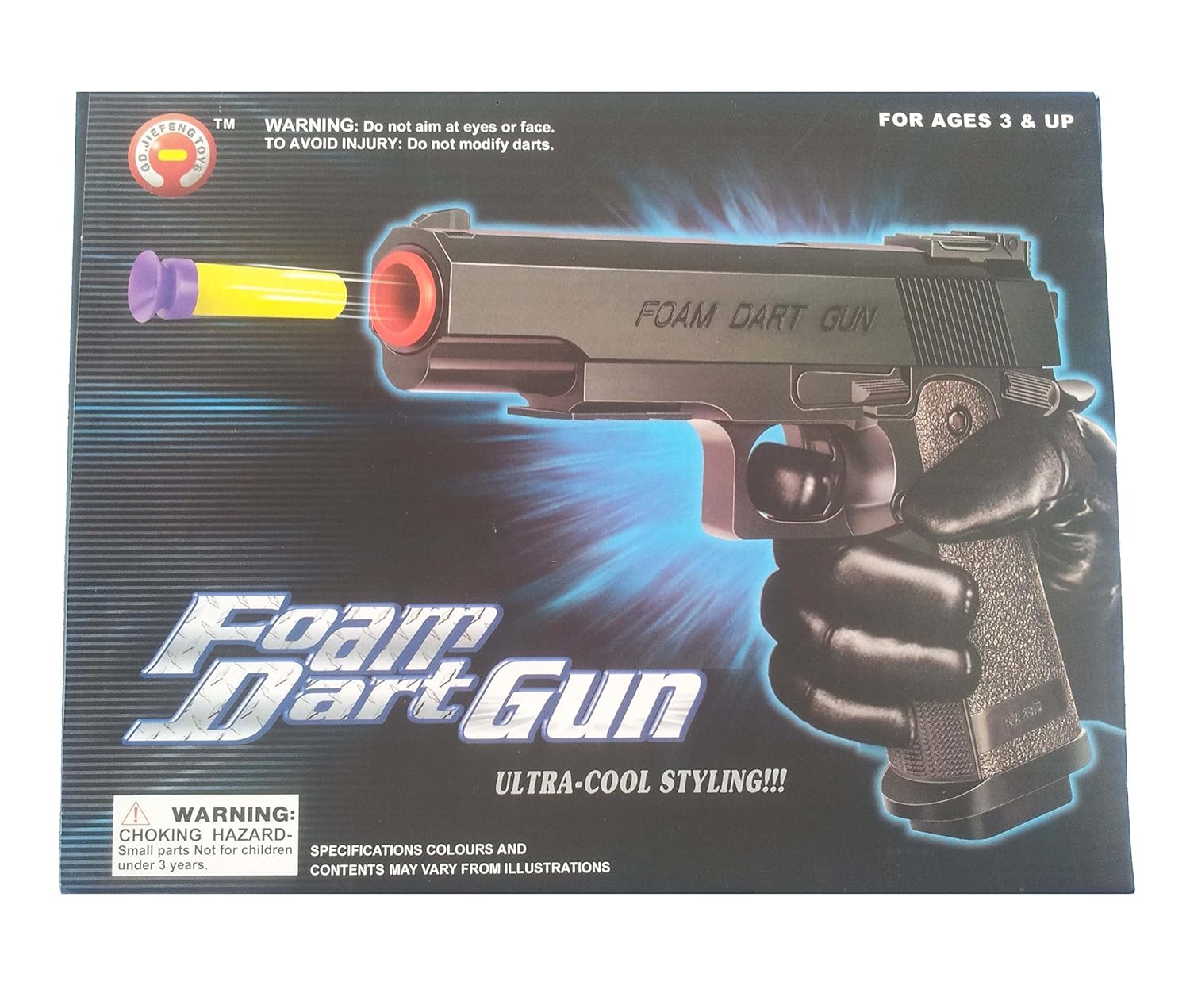 Foam Dart Pistol Detective Gun with 6 Foam Darts, Police, FBI Pistol