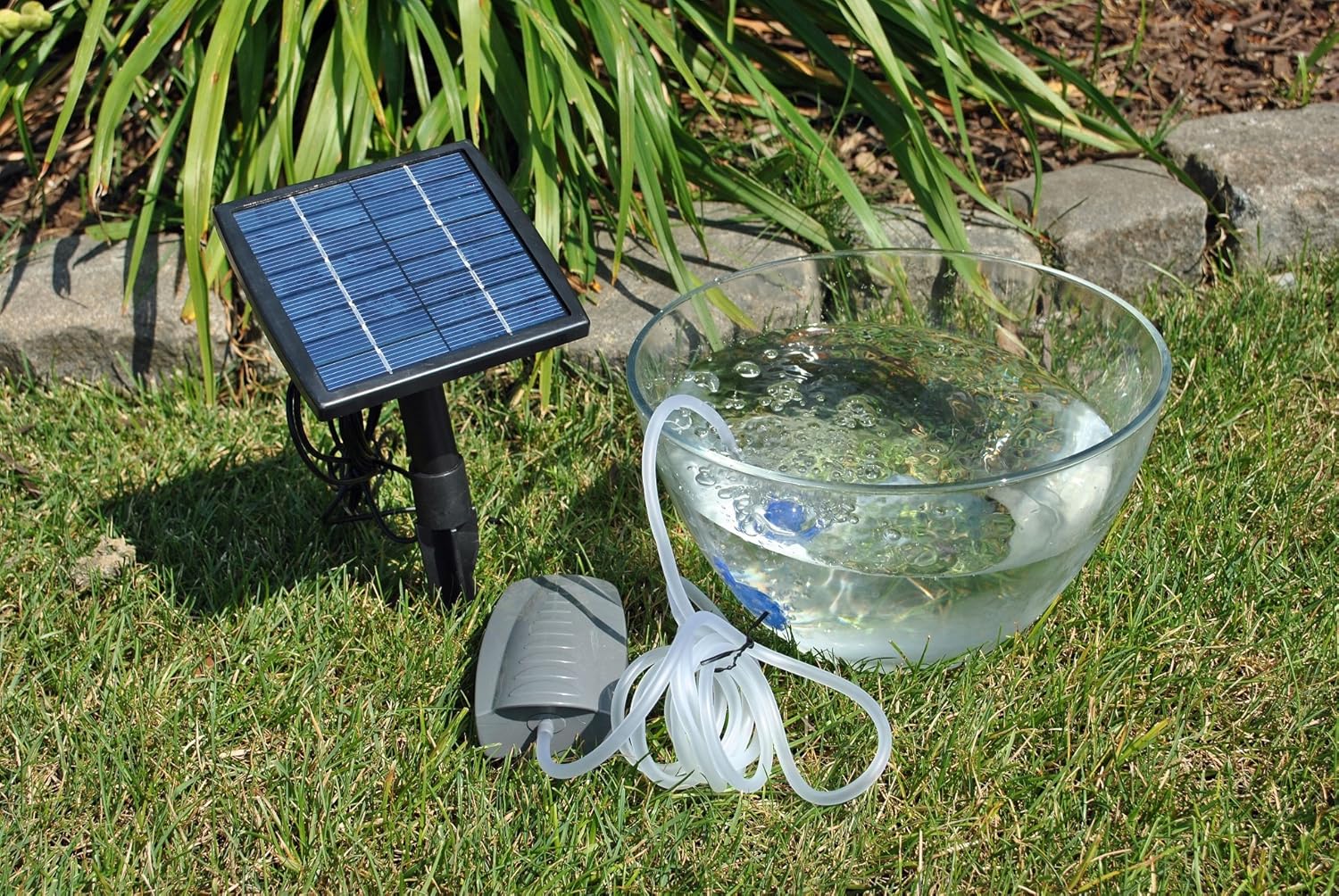 Bomba De Aire Con Panel Solar Para Pecera Acuario Jardin - $ 1,799.00