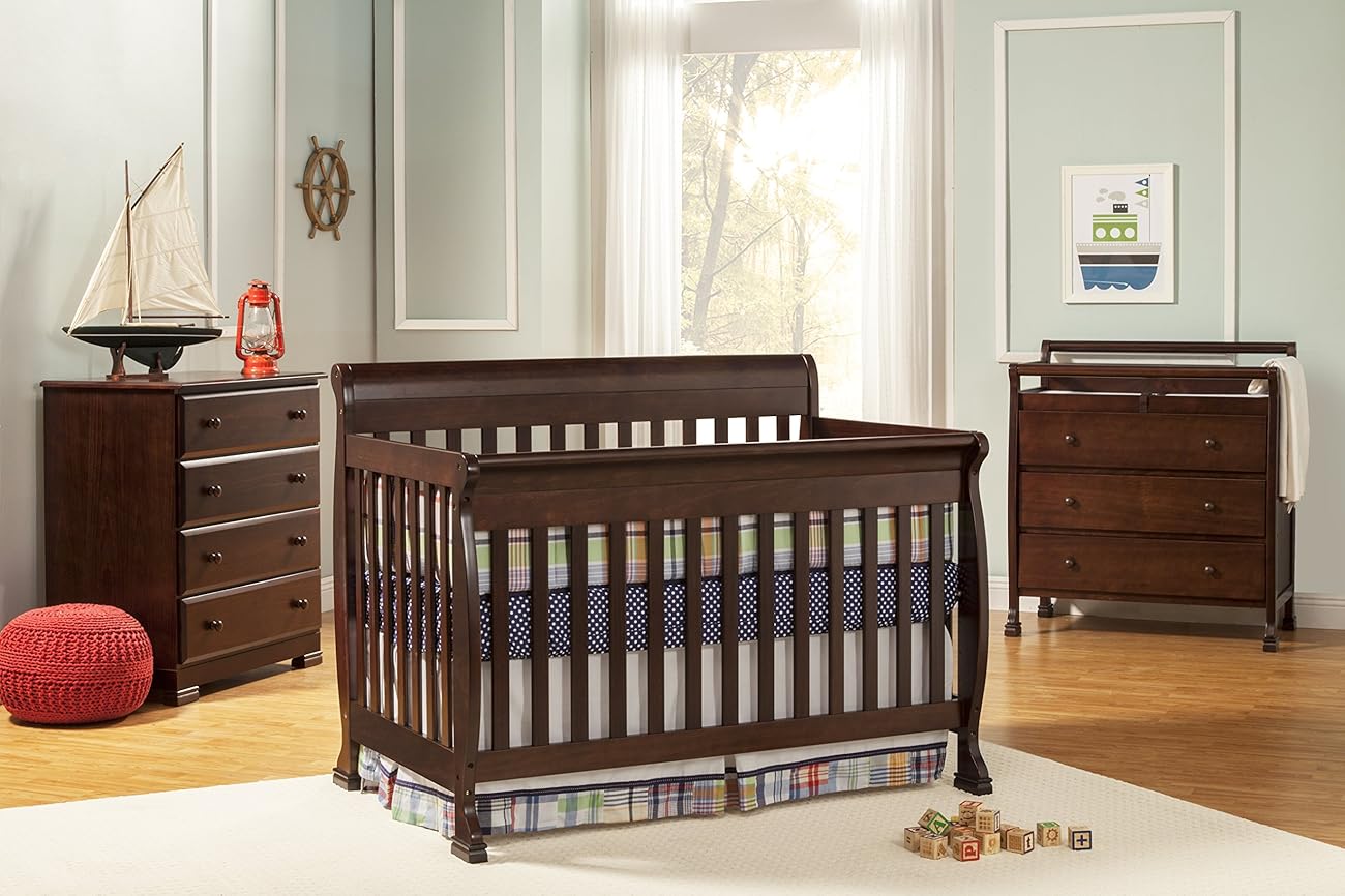 DaVinci Kalani 4in1 Convertible Crib with Toddler Rail, Espresso