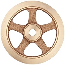 Boston Gear G1219 Grooved Pulley, Fits Round Belts 0.1875" or Smaller, 0.250" Face, Brass